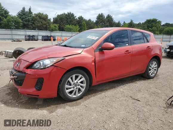 2013 Mazda 3 i Touring with VIN JM1BL1L76D1729182, listed as a Copart auction lot 58154175 with 168,378 mi miles and Salvage title. Bid and sale history available at DreamBid. Image 1.
