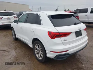 2023 Audi Q3 S line Premium with VIN WA1DECF35P1127797, listed as a IAAI auction lot 41353532 with 34,581 mi miles and . Bid and sale history available at DreamBid. Image 3.
