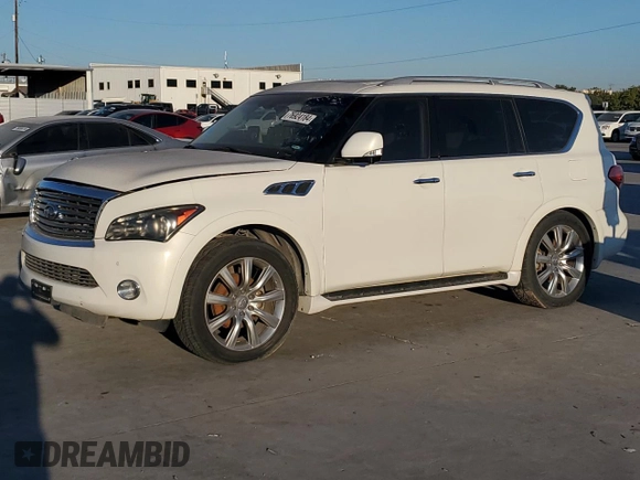 2012 Infiniti QX56 7-passenger with VIN JN8AZ2NF5C9519472, listed as a Copart auction lot 76924184 with 0 mi miles and Non Repairable. Bid and sale history available at carsss.com. Image 1.
