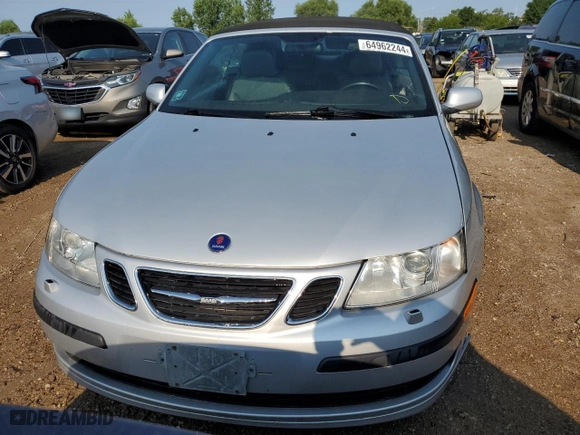 2006 Saab 9-3 with VIN YS3FD79Y166106228, listed as a Copart auction lot 64962244 with NaN miles and Salvage Title. Bid and sale history available at carsss.com. Image 5.