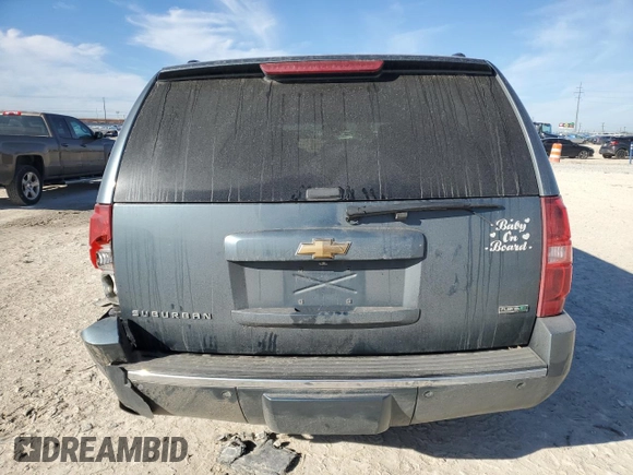 2010 Chevrolet Suburban LTZ with VIN 1GNUKKE37AR165641, listed as a Copart auction lot 88939935 with 203,190 mi miles and Salvage title. Bid and sale history available at DreamBid. Image 6.