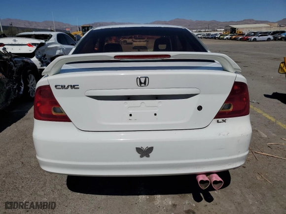 2001 Honda Civic LX with VIN 1HGEM22541L044275, listed as a Copart auction lot 49787265 with 216,899 mi miles and Salvage Title. Bid and sale history available at carsss.com. Image 6.