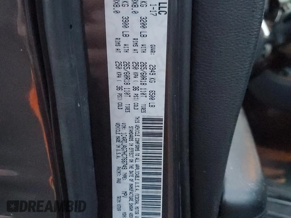 2017 Dodge Durango SXT with VIN 1C4RDJAG7HC766749, listed as a Copart auction lot 88093405 with 102,592 mi miles and Clean Title. Bid and sale history available at DreamBid. Image 14.