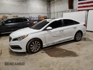 2017 Hyundai Sonata Sport with VIN 5NPE34AF0HH554046, listed as a Copart auction lot 52889635 with 104,942 mi miles and Clean Title. Bid and sale history available at carsss.com. Image 1.
