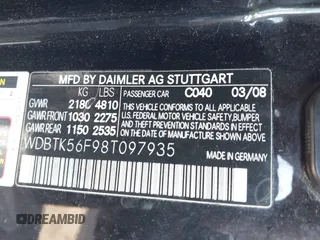 2008 Mercedes-Benz CLK 350 z VIN WDBTK56F98T097935, wystawiony jako IAAI lot #41764830 z przebiegiem 172 451 mil mil oraz . Historia ofert i sprzedaży dostępna na DreamBid. Obrazek 9.