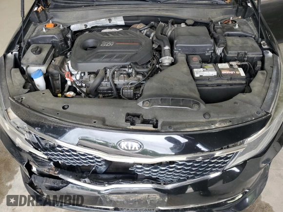 2016 Kia Optima SX Turbo with VIN 5XXGW4L23GG011780, listed as a Copart auction lot 56628295 with 104,288 mi miles and Salvage title. Bid and sale history available at DreamBid. Image 11.