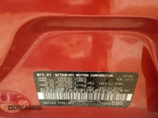 2013 Mitsubishi Outlander SE z VIN JA4JT3AW7DU001736, wystawiony jako Copart lot #59701515 z przebiegiem 121 929 mil mil oraz Szkoda całkowita • Salvage title. Historia ofert i sprzedaży dostępna na DreamBid. Obrazek 14.