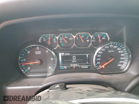 2015 Chevrolet Silverado 1500 LT with VIN 1GCRCREC9FZ211272, listed as a Copart auction lot 53323355 with 227,839 mi miles and Salvage Title. Bid and sale history available at DreamBid. Image 9.