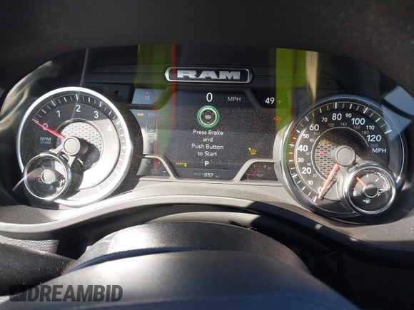 2025 Ram 1500 with VIN 1C6SRFMP2SN658960, listed as a IAAI auction lot 41838862 with 882 mi miles and . Bid and sale history available at DreamBid. Image 7.
