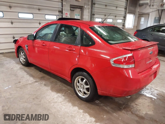 2008 Ford Focus SE with VIN 1FAHP35N48W169344, listed as a IAAI auction lot 41727580 with 203,596 mi miles. Bid and sale history available at carsss.com. Image 3.
