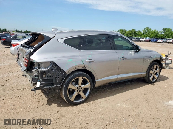 2023 Genesis GV80 z VIN KMUHBDSB8PU111494, wystawiony jako Copart lot #59970645 z przebiegiem 21 724 mil mil oraz Szkoda całkowita • Salvage title. Historia ofert i sprzedaży dostępna na DreamBid. Obrazek 3.