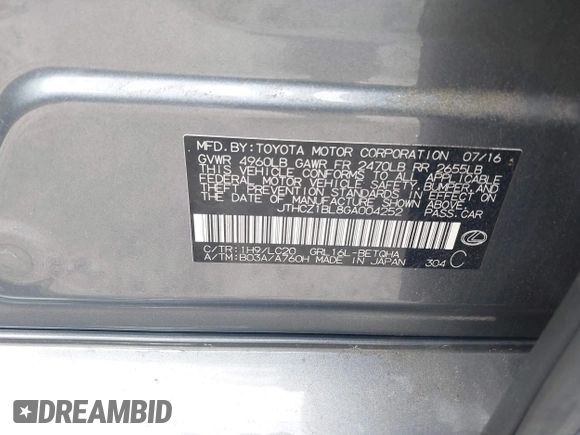 2016 Lexus GS 350 z VIN JTHCZ1BL8GA004252, wystawiony jako IAAI lot #42145398 z przebiegiem 102 542 mil mil oraz . Historia ofert i sprzedaży dostępna na DreamBid. Obrazek 9.