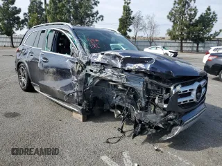 2021 Mercedes-Benz GLS 450 with VIN 4JGFF5KE9MA380689, listed as a Copart auction lot 43480605 with 52,217 mi miles and Salvage title. Bid and sale history available at DreamBid. Image 4.