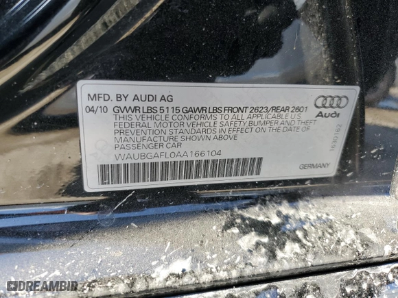 2010 Audi S4 Premium Plus with VIN WAUBGAFL0AA166104, listed as a Copart auction lot 77378764 with 142,511 mi miles and Salvage Title. Bid and sale history available at carsss.com. Image 12.