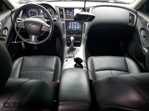 2015 Infiniti Q50 Premium with VIN JN1BV7AP6FM353667, listed as a Copart auction lot 62381025 with 119,482 mi miles and Salvage title. Bid and sale history available at DreamBid. Image 8.