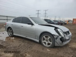 2003 Infiniti G35 w/Leather with VIN JNKCV51E83M313816, listed as a Copart auction lot 51789595 with 197,615 mi miles and Salvage Title. Bid and sale history available at DreamBid. Image 4.