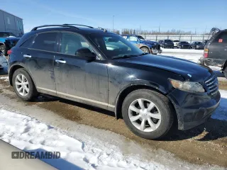 2007 Infiniti FX with VIN JNRAS08W07X202118, listed as a Copart auction lot 49879125 with 313,136 mi miles and Salvage title. Bid and sale history available at DreamBid. Image 4.