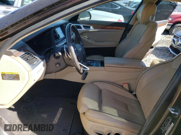 2015 Hyundai Genesis 3.8L with VIN KMHGN4JE6FU073937, listed as a Copart auction lot 55221414 with 51,771 mi miles and Salvage Title. Bid and sale history available at carsss.com. Image 7.