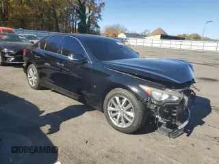 2015 Infiniti Q50 Premium with VIN JN1BV7AR1FM422217, listed as a Copart auction lot 77656424 with Not provided miles and Salvage title. Bid and sale history available at DreamBid. Image 4.