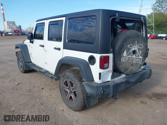 2016 Jeep Wrangler Unlimited Sport RHD with VIN 1C4BJWKG1GL336798, listed as a IAAI auction lot 42134427 with 179,500 mi miles and . Bid and sale history available at DreamBid. Image 3.