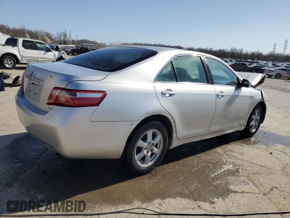 2008 Toyota Camry LE with VIN 4T1BE46K18U758956, listed as a Copart auction lot 48724385 with 216,121 mi miles and Salvage Title. Bid and sale history available at carsss.com. Image 3.