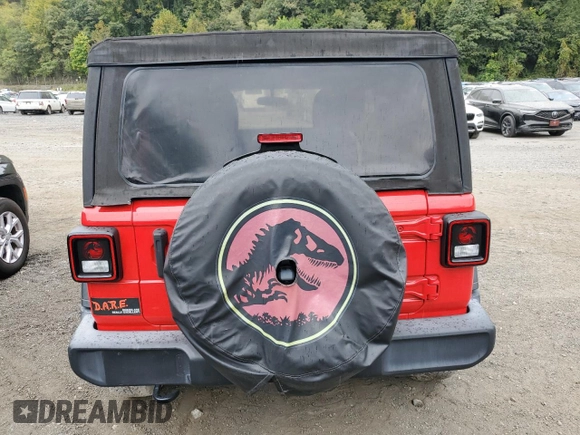 2021 Jeep Wrangler Sport S with VIN 1C4GJXAN8MW721801, listed as a Copart auction lot 72722484 with 36,686 mi miles and Salvage title. Bid and sale history available at DreamBid. Image 6.