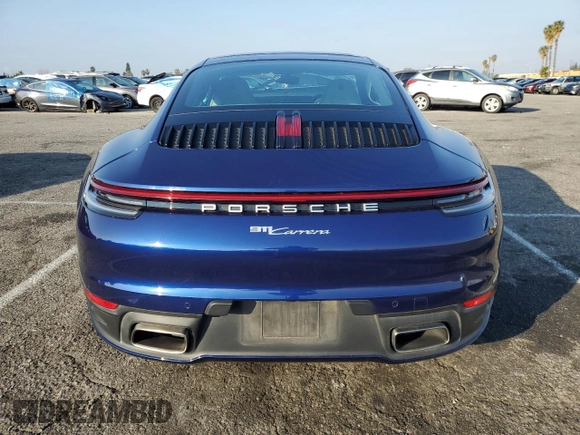 2022 Porsche 911 Carrera with VIN WP0AA2A99NS205256, listed as a Copart auction lot 43082515 with 21,682 mi miles and Salvage Title. Bid and sale history available at carsss.com. Image 6.