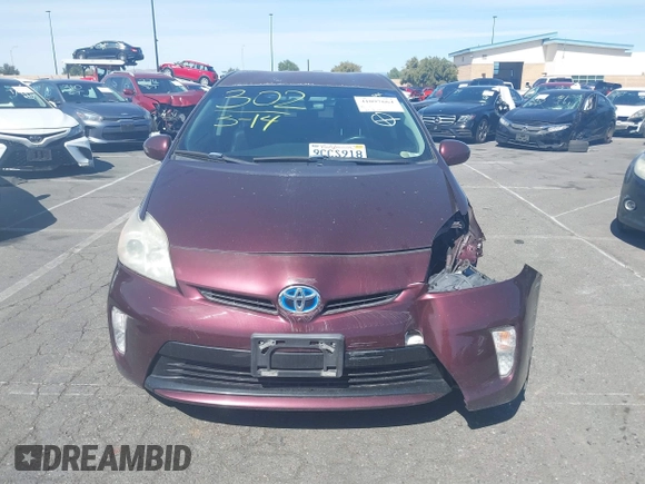 2013 Toyota Prius One with VIN JTDKN3DU9D5625482, listed as a IAAI auction lot 41097664 with 208,416 mi miles. Bid and sale history available at carsss.com. Image 12.