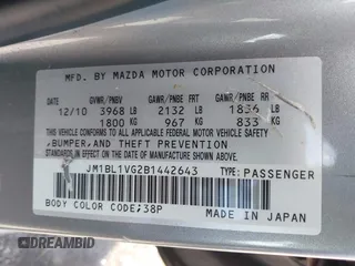 2011 Mazda 3 i Touring z VIN JM1BL1VG2B1442643, wystawiony jako IAAI lot #42145394 z przebiegiem 145 550 mil mil oraz . Historia ofert i sprzedaży dostępna na DreamBid. Obrazek 9.