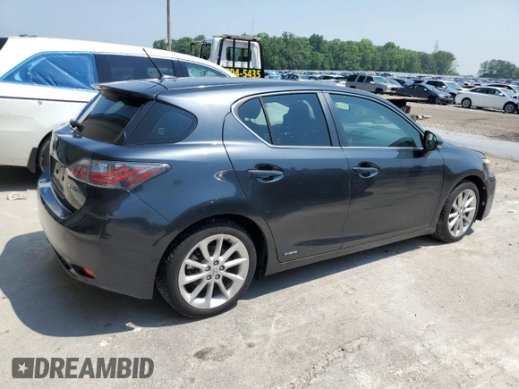 2011 Lexus CT 200h with VIN JTHKD5BH4B2045199, listed as a Copart auction lot 59996735 with 163,167 mi miles and Clean title. Bid and sale history available at DreamBid. Image 3.
