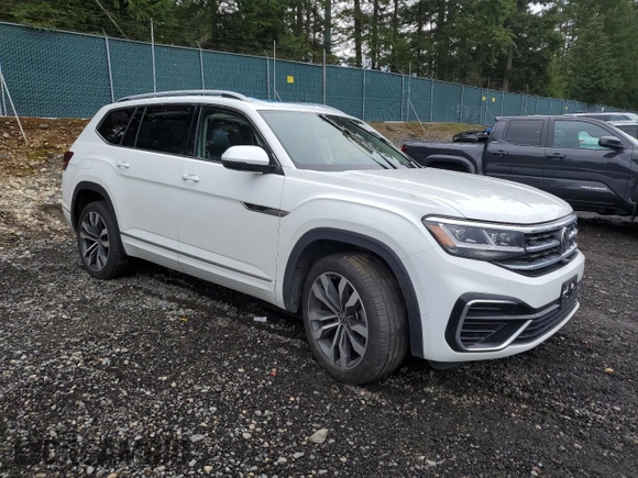 2022 Volkswagen Atlas SEL Premium R-Line with VIN 1V2FR2CA2NC519295, listed as a Copart auction lot 48591095 with 38,002 mi miles and Salvage title. Bid and sale history available at DreamBid. Image 4.
