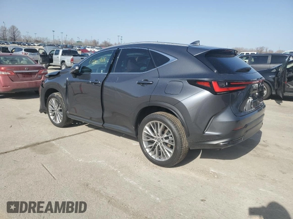 2025 Lexus NX 350h Premium z VIN 2T2GKCEZ8SC048481, wystawiony jako Copart lot #47805105 z przebiegiem Nie podano mil oraz Szkoda całkowita • Salvage title. Historia ofert i sprzedaży dostępna na DreamBid. Obrazek 2.