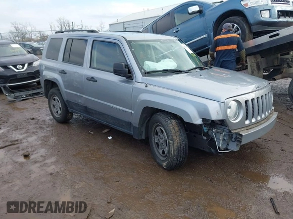 2017 Jeep Patriot Sport with VIN 1C4NJPBA5HD209935, listed as a IAAI auction lot 41522830 with 58,724 mi miles. Bid and sale history available at carsss.com. Image 1.