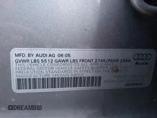 2006 Audi A6 z VIN WAUKG94F26N033128, wystawiony jako Copart lot #82822434 z przebiegiem 218 345 mil mil oraz Szkoda całkowita • Salvage title. Historia ofert i sprzedaży dostępna na DreamBid. Obrazek 12.