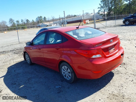 2016 Hyundai Accent SE with VIN KMHCT4AE0GU030054, listed as a IAAI auction lot 41700616 with 1 mi miles. Bid and sale history available at carsss.com. Image 3.