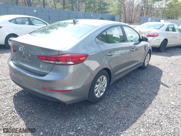2017 Hyundai Elantra SE with VIN KMHD74LF3HU117124, listed as a IAAI auction lot 41893076 with 150,064 mi miles. Bid and sale history available at carsss.com. Image 4.
