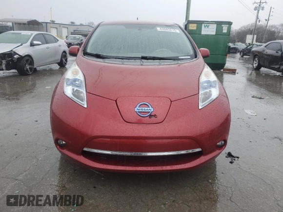 2012 Nissan LEAF SL with VIN JN1AZ0CP4CT019594, listed as a Copart auction lot 43593215 with 62,110 mi miles and Clean Title. Bid and sale history available at DreamBid. Image 5.