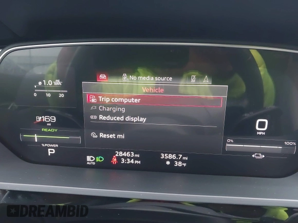 2023 Audi e-tron Chronos with VIN WA1VABGE2PB013244, listed as a IAAI auction lot 41283553 with 28,463 mi miles and . Bid and sale history available at DreamBid. Image 7.