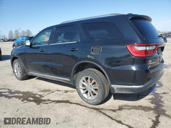 2018 Dodge Durango SXT with VIN 1C4RDJAGXJC176938, listed as a Copart auction lot 50998715 with 109,915 mi miles and Salvage Title. Bid and sale history available at DreamBid. Image 2.