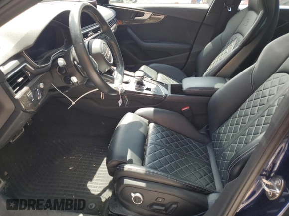 2018 Audi S4 Prestige with VIN WAUC4AF42JA013424, listed as a Copart auction lot 53519874 with 71,448 mi miles. Bid and sale history available at carsss.com. Image 7.