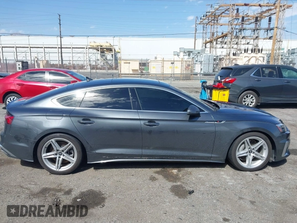 2022 Audi A5 Sportback S line Premium with VIN WAUDACF5XNA028633, listed as a IAAI auction lot 41696539 with 1 mi miles. Bid and sale history available at carsss.com. Image 13.