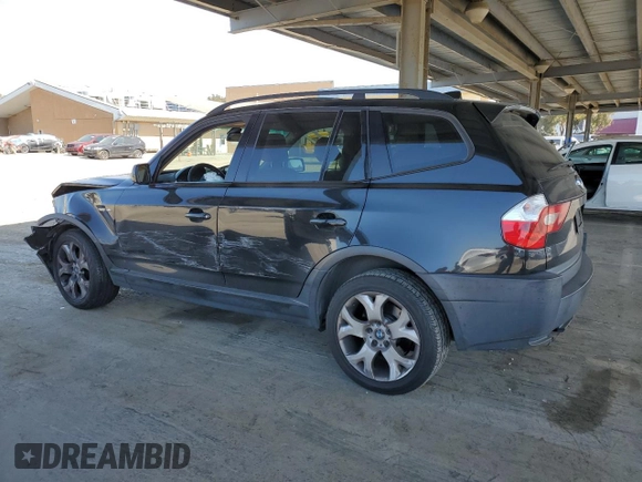 2005 BMW X3 3.0i z VIN WBXPA93435WD11740, wystawiony jako Copart lot #52363245 z przebiegiem 186 596 mil mil oraz Szkoda całkowita • Salvage title. Historia ofert i sprzedaży dostępna na DreamBid. Obrazek 2.