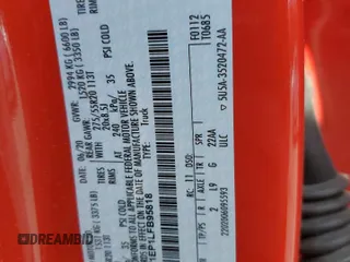 2020 Ford F-150 XL with VIN 1FTEW1EP1LFB95818, listed as a Copart auction lot 56152495 with Not provided miles and Salvage title. Bid and sale history available at DreamBid. Image 12.
