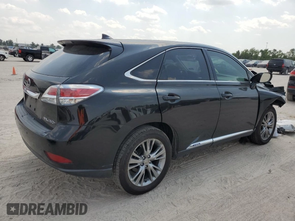 2014 Lexus RX 450h with VIN JTJZB1BA1E2413678, listed as a Copart auction lot 68524544 with 104,784 mi miles and Salvage title. Bid and sale history available at DreamBid. Image 3.