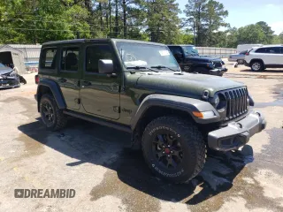2021 Jeep Wrangler Unlimited Sport z VIN 1C4HJXDG3MW664439, wystawiony jako Copart lot #52171635 z przebiegiem Nie podano mil oraz Szkoda całkowita • Salvage title. Historia ofert i sprzedaży dostępna na DreamBid. Obrazek 4.