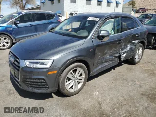 2018 Audi Q3 Premium Plus with VIN WA1JCCFS6JR007404, listed as a Copart auction lot 45345785 with 0 mi miles and Salvage Title. Bid and sale history available at carsss.com. Image 1.