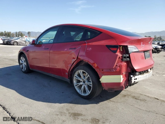 2022 Tesla Model Y Long Range with VIN 7SAYGDEE3NF318359, listed as a Copart auction lot 51861925 with 0 mi miles and Salvage Title. Bid and sale history available at carsss.com. Image 2.