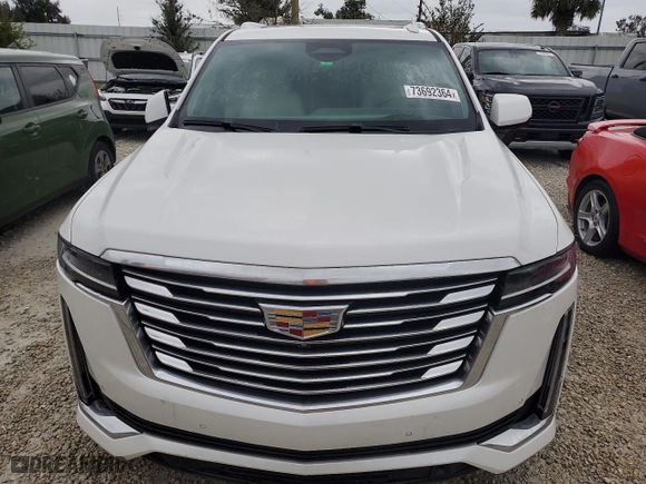 2022 Cadillac Escalade Premium Luxury Platinum with VIN 1GYS4DKL3NR119329, listed as a Copart auction lot 73692364 with 0 mi miles and Salvage Title. Bid and sale history available at carsss.com. Image 5.