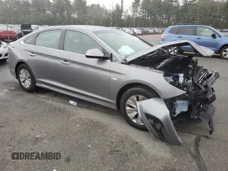 2018 Hyundai Sonata Hybrid SE with VIN KMHE24L34JA087311, listed as a Copart auction lot 48232965 with 50,442 mi miles and Salvage Title. Bid and sale history available at carsss.com. Image 4.