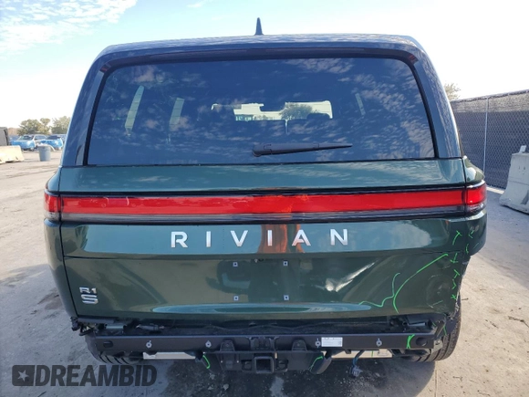2024 Rivian R1S Adventure with VIN 7PDSGCBA5RN042135, listed as a Copart auction lot 42229865 with 107 mi miles and Salvage Title. Bid and sale history available at carsss.com. Image 6.